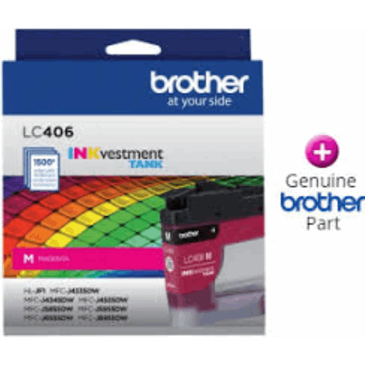 Brother Genuine LC406MS Standard-Yield Magenta Ink Cartridge Brother