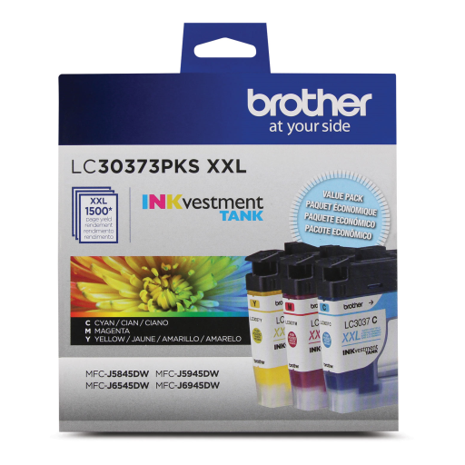 Brother LC30373PKS Genuine 3-Pack Super High-Yield INKvestment Tank Cartridges Brother