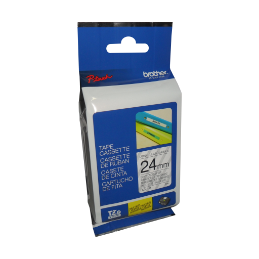 Brother Genuine TZe151 Black on Clear Laminated Tape for P-touch Label Makers, 24 mm wide x 8 m long Brother