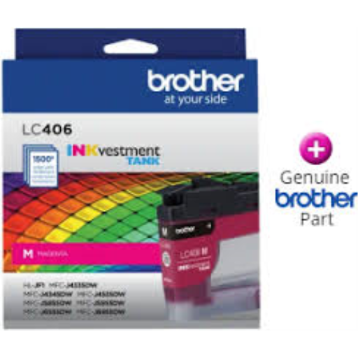 Brother Genuine LC406MS Standard-Yield Magenta Ink Cartridge Brother