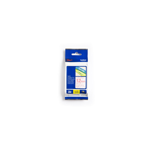 Brother TZE132 Red on Clear 12 mm Tape for P-touch, 8 m Brother