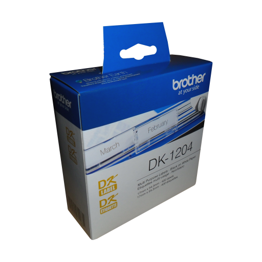 Brother DK-1204 Multi-Purpose Paper Labels (400 Labels) - 0.66" x 2.1" (17 mm x 54.3 mm) Brother
