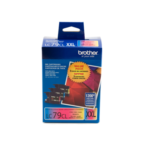 Brother LC793PKS 3-Pack of Innobella  Colour Ink Cartridges (1 each of Cyan, Magenta, Yellow), Super High Yield Brother