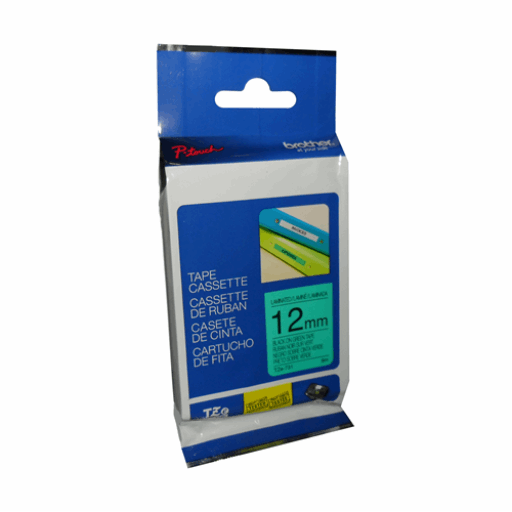 Brother Genuine TZe731 Black on Green Laminated Tape for P-touch Label Makers, 12 mm wide x 8 m long Brother
