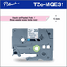 Brother Genuine TZEMQE31 Black Print on Pastel Pink Tape for P-touch Label Makers, 12 mm wide x 4 m long Brother