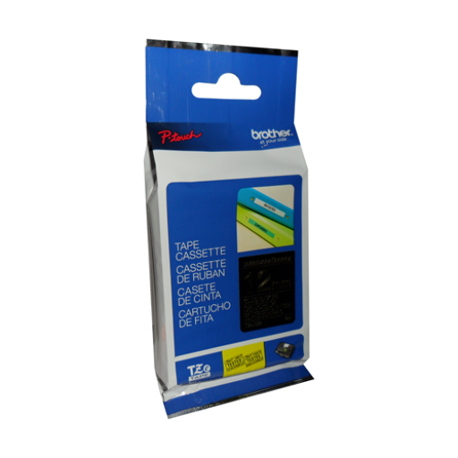 Brother Genuine TZe334 Gold on Black Laminated Tape for P-touch Label Makers, 12 mm wide x 8 m long Brother