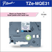 Brother Genuine TZEMQE31 Black Print on Pastel Pink Tape for P-touch Label Makers, 12 mm wide x 4 m long Brother