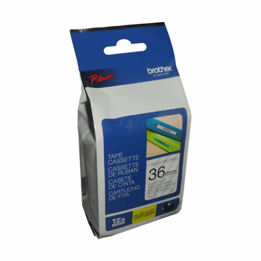 Brother Genuine TZe161 Black on Clear Laminated Tape for P-touch Label Makers, 36 mm wide x 8 m long Brother