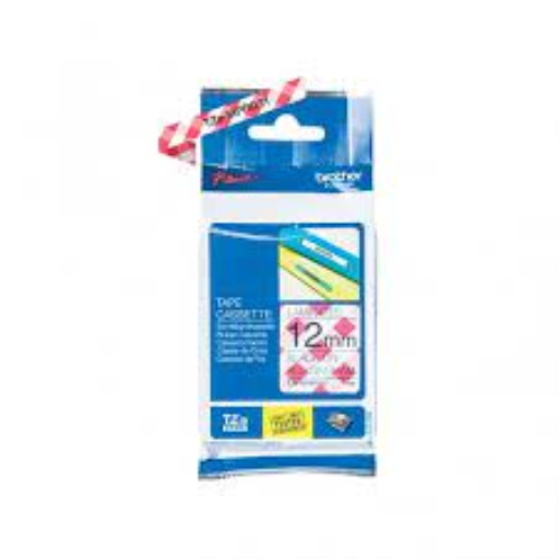 Brother Genuine TZEMPRG31 Black Print on Red Gingham Patterned Tape for P-touch Label Makers, 12 mm wide x 4 m long Brother
