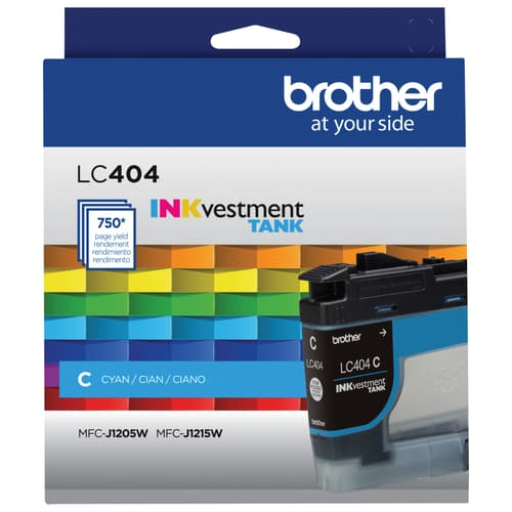 Brother Genuine LC404CS Standard-Yield Cyan Ink Cartridge Brother