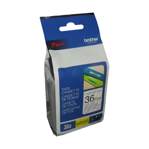 Brother Genuine TZe161 Black on Clear Laminated Tape for P-touch Label Makers, 36 mm wide x 8 m long Brother
