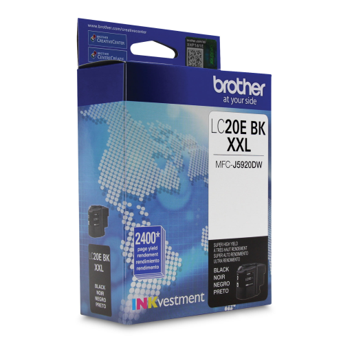 Brother LC20EBKS INKvestment Black Ink Cartridge, Super High Yield (XXL Series) Brother