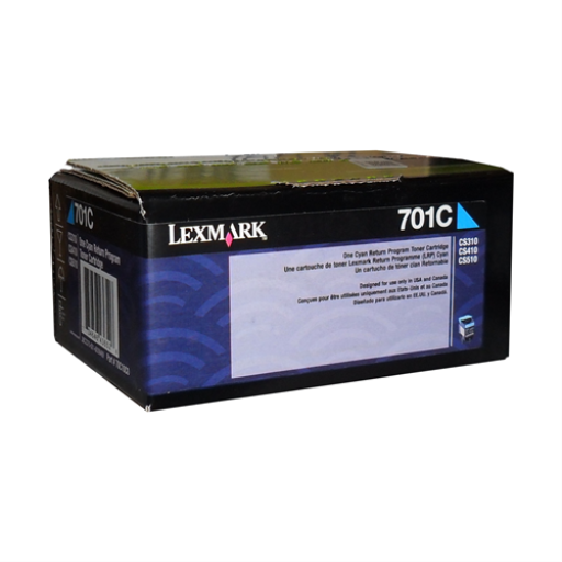 Lexmark CS/CX310,410,510 Cyan Return Program 1K Toner Cartridge – – Toners – Lexmark