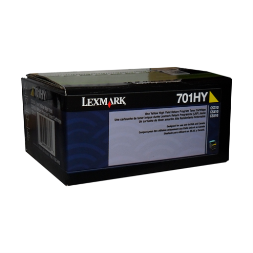 Lexmark CS310, CS/CX410, 510 Yellow Return Programme 3K Toner Cartridge Part no.: 70C1HY0 – – Toners – Lexmark