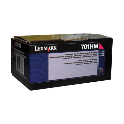 Lexmark CS310, CS/CX410, 510 Magenta Return Programme 3K Toner Cartridge Part no.: 70C1HM0 – – Toners – Lexmark