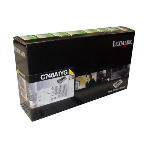 Lexmark C746,748 Yellow Return Program 7K Toner Cartridge – – Toners – Lexmark