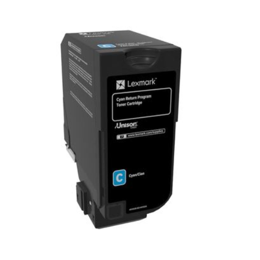 Lexmark CS720,CS/CX725 Cyan Return Program 3K Toner Cartridge – – Toners – Lexmark