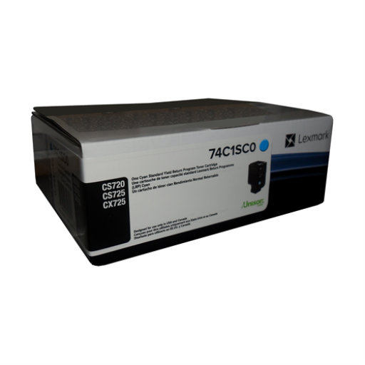 Lexmark CS720,CS/CX725 Cyan Return Program 7K Toner Cartridge – – Toners – Lexmark