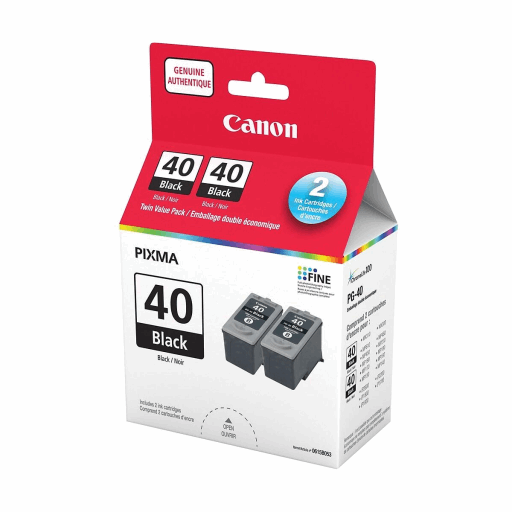PG-40 Black Twin Pack SKU 0615B053 – – Inkjets – Canon