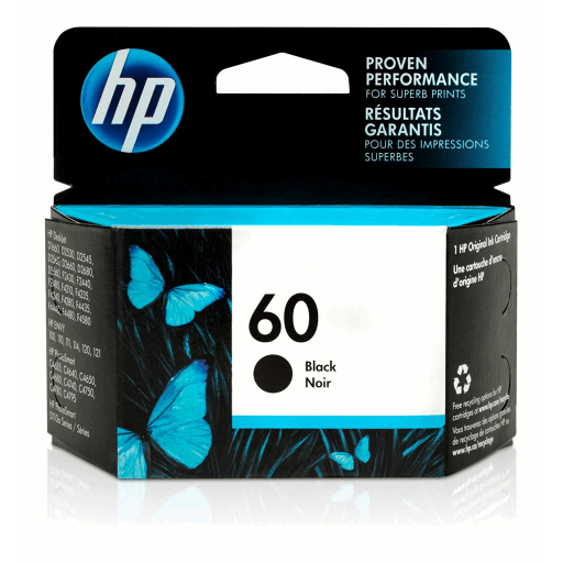 HP 60 Black Ink Cartridge - CC653AN REPLACEMENT – – Inkjets – HP Canada