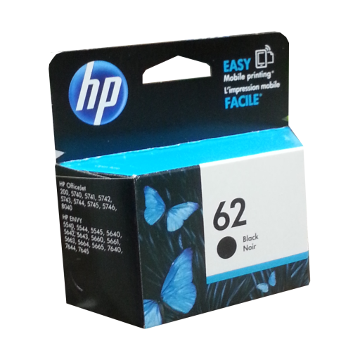 HP 62 Black Ink Cartridge C2P04AN – – Inkjets – HP Canada
