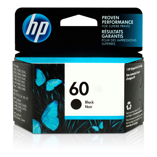 HP 60 Black Ink Cartridge - CC653AN REPLACEMENT – – Inkjets – HP Canada