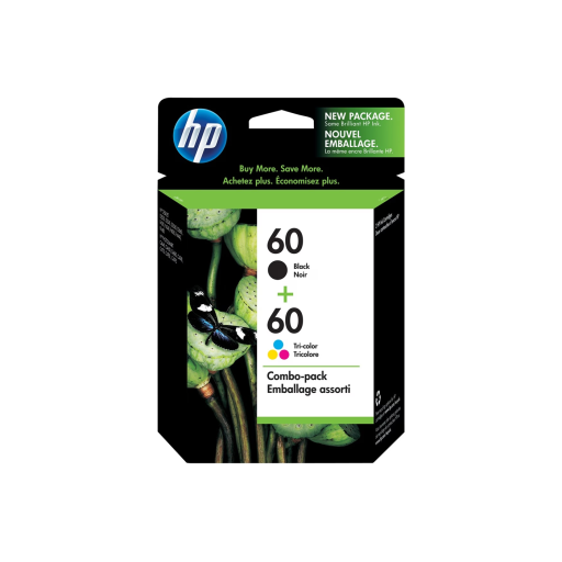 HP 60 Tri-clr/Blk Ink Crtg Combo 2-Pack – – Inkjets – HP Canada