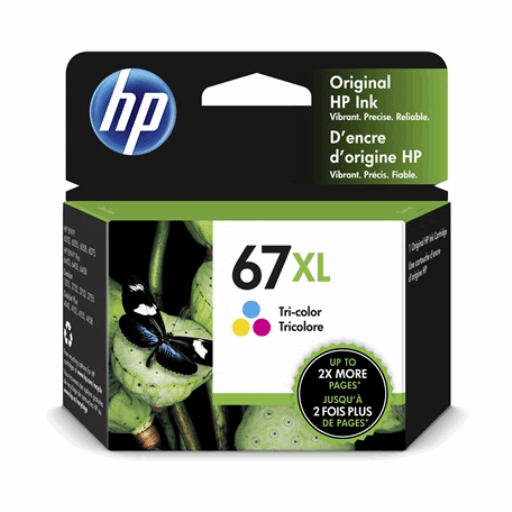 HP 67XL Tri-color Original Ink Crtg – – Inkjets – HP Canada
