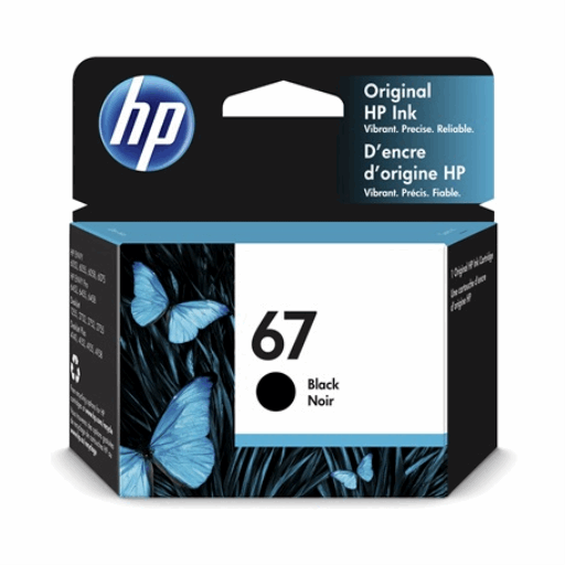 HP 67 Black Original Ink Cartridge – – Inkjets – HP Canada
