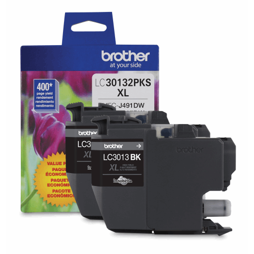 Brother Genuine LC30132PKS 2-Pack High-yield Black Ink Cartridge – – Inkjets – Brother