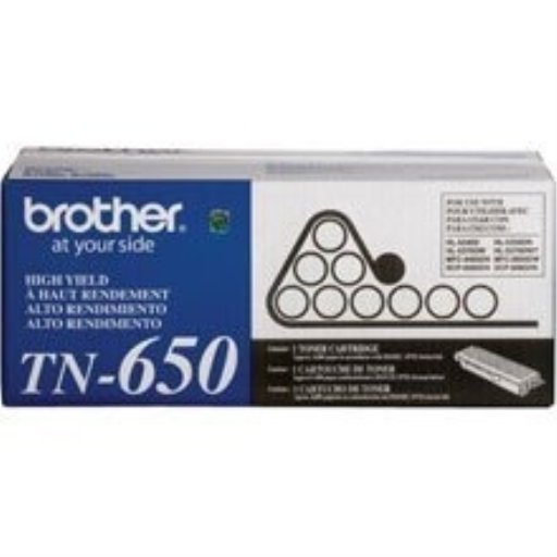 Brother TN650 Black Toner Cartridge, High Yield – – Laser – Brother
