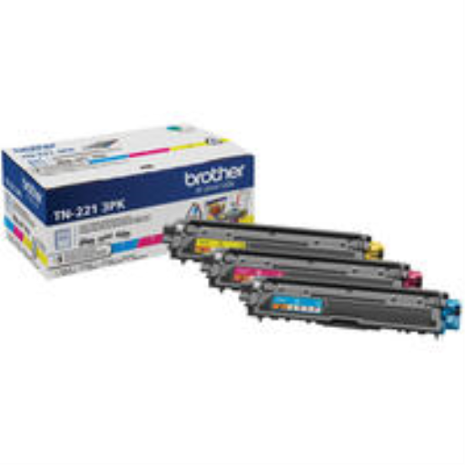 Brother Genuine TN221 3PK Standard-Yield Colour Toner Cartridge Multipack – – Laser – Brother