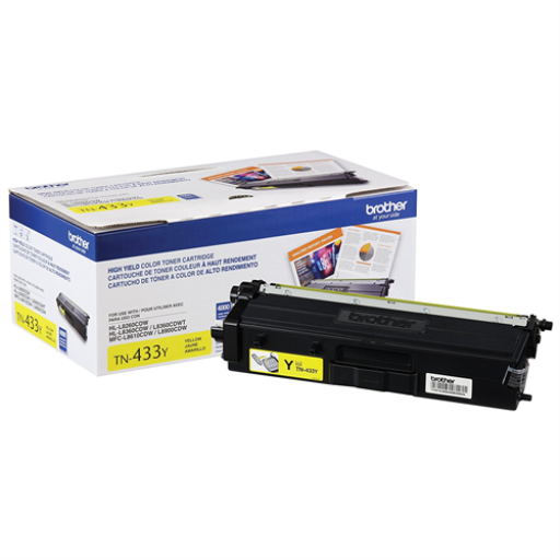 Brother TN433Y Yellow Toner Cartridge, High Yield – – Laser – Brother