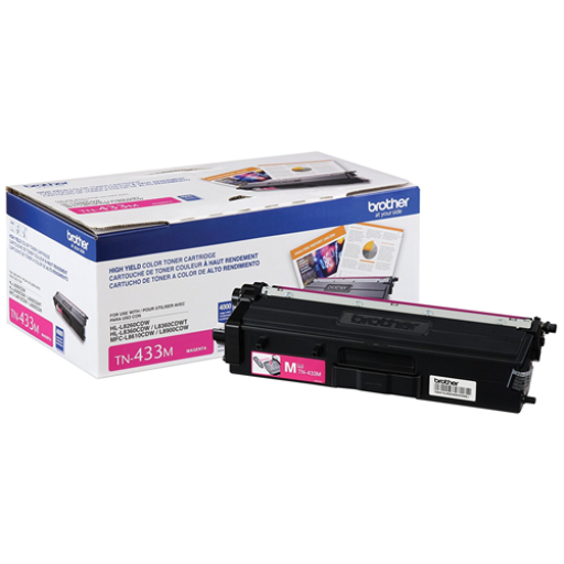 Brother TN433M Magenta Toner Cartridge, High Yield – – Laser – Brother