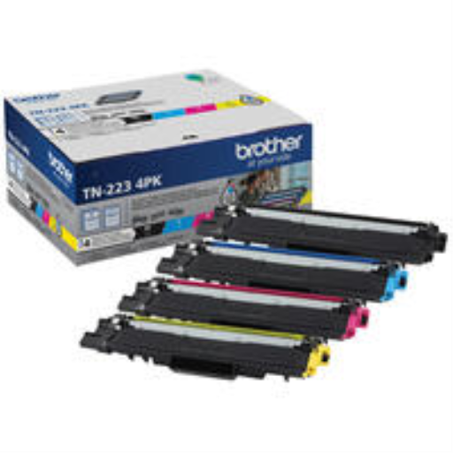 Brother Genuine TN223 4PK Standard-Yield Toner Cartridge Multipack – – Laser – Brother