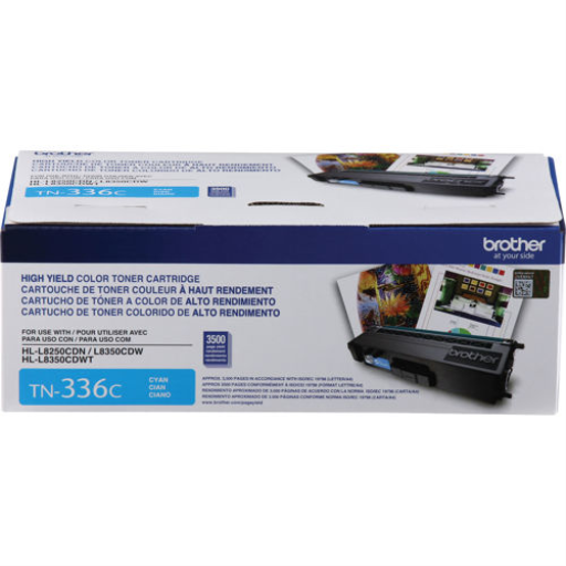 Brother TN336C Cyan Toner Cartridge, High Yield – – Laser – Brother