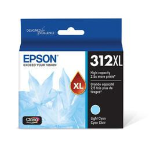 T312XL520 Epson 312XL Claria XL High Capacity Light Cyan Original Ink Cartridge – – Inkjets – Epson