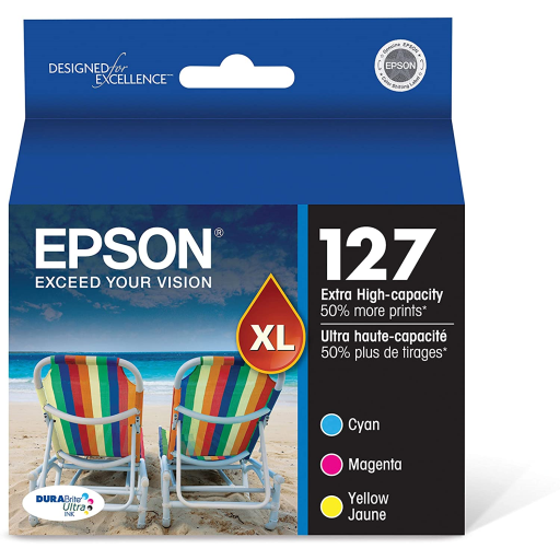 T127520S Epson 127 Extra HighCAP Color Original Ink Cartridge – – Inkjets – Epson
