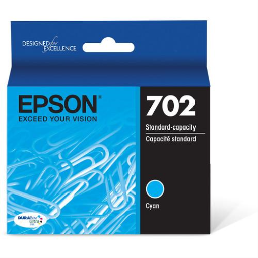 T702220S Epson 702 Cyan Original Ink Cartridge – – Inkjets – Epson