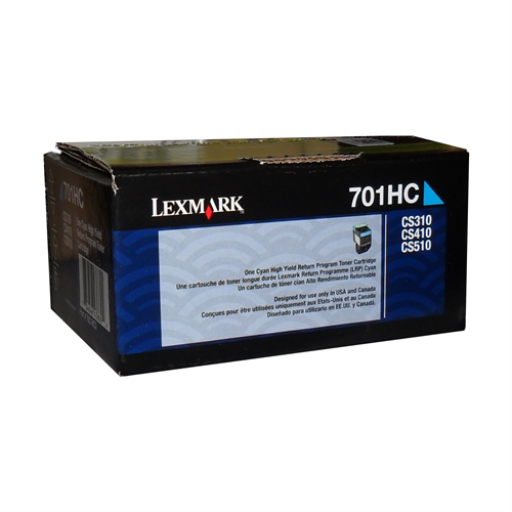 Lexmark 701HC 70C1HC0 Original Cyan Return Program Toner Cartridge High Yield Compatible with: N/A (Colour: Cyan) – – Toners – Lexmark