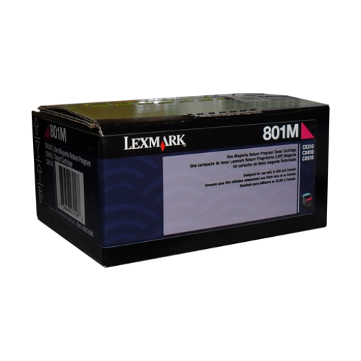 80C10M0 Lexmark CX310,410,510 Magenta Return Program 1K Toner Cartridge – – Toners – Lexmark