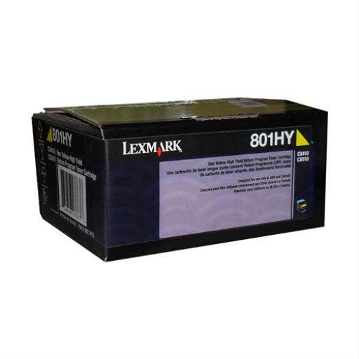 80C1HY0 Lexmark CX410,510 Yellow Return Program 3K Toner Cartridge – – Toners – Lexmark