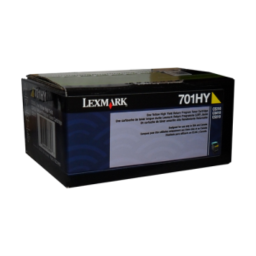 Lexmark CS310, CS/CX410, 510 Yellow Return Programme 3K Toner Cartridge Part no.: 70C1HY0 – Toners | Lexmark