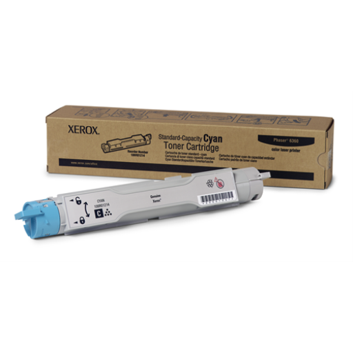 106R01214 Cyan Standard Capacity Toner Cartridge, Phaser 6360 – – Laser – Xerox