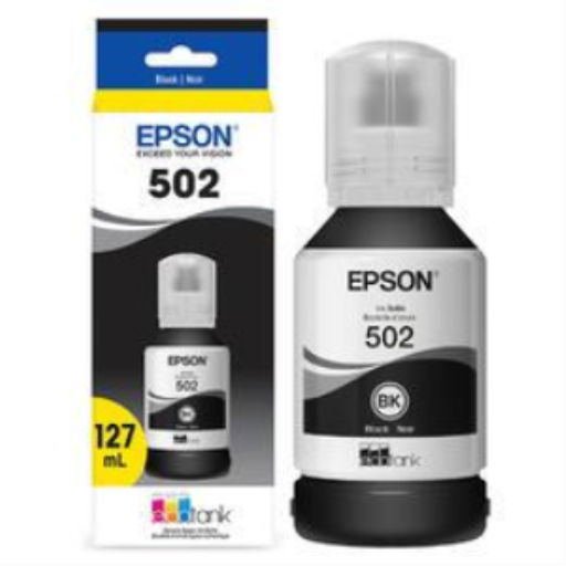 Epson T502 Ink Bottle, Pigment Black, w/Sensor – Inkjets | Epson