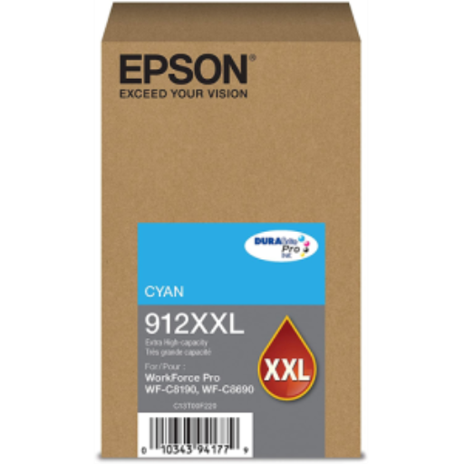 T912XXL220 Epson T912 Extra High Capacity Cyan Original Ink Cartridge – Inkjets | Epson