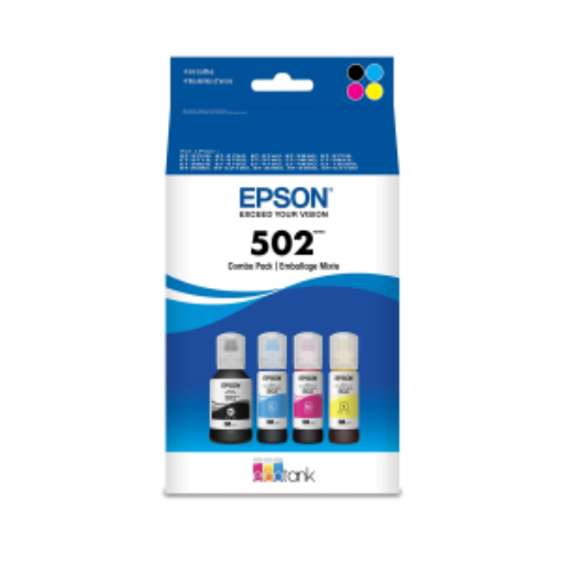 EPSON T502 Dye Color Black and Color Combo Pack / ET-2700, ET-2750, ET-3700, ET-3750, ET-4750 – Inkjets | Epson