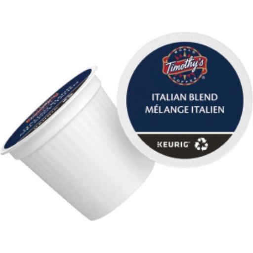 COFFEE-K CUP TIMOTHY'S ITALIAN BLEND (01002) 24/BX – – K-Cups – Keurig