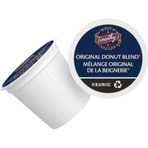 COFFEE-K CUP TIMOTHY'S ORIGINAL DONUT BLEND 24/BX – – K-Cups – Keurig