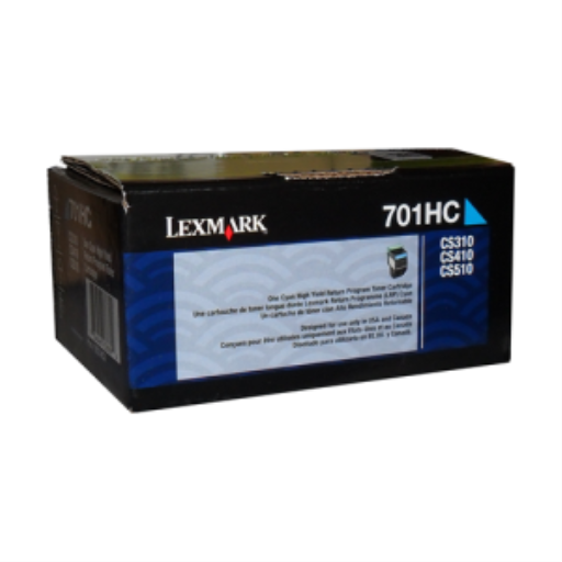 Lexmark CS310, CS/CX410, 510 Cyan Return Programme 3K Toner Cartridge Part no.: 70C1HC0 – Toners | Lexmark